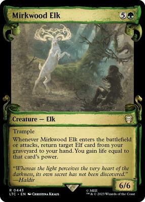 Mirkwood Elk (Showcase Scrolls) card from Commander: The Lord of the Rings: Tales of Middle-earth