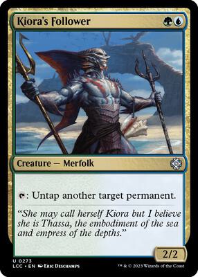 Kiora's Follower card from Commander: The Lost Caverns of Ixalan
