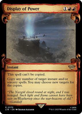 Display of Power (Showcase Scrolls) card from Universes Beyond: The Lord of the Rings: Tales of Middle-earth