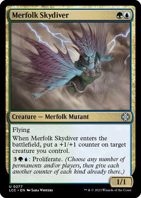 Merfolk Skydiver card from Commander: The Lost Caverns of Ixalan