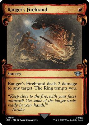 Ranger's Firebrand (Showcase Scrolls) card from Universes Beyond: The Lord of the Rings: Tales of Middle-earth