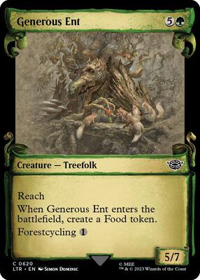 Generous Ent (Showcase Scrolls) card from Universes Beyond: The Lord of the Rings: Tales of Middle-earth