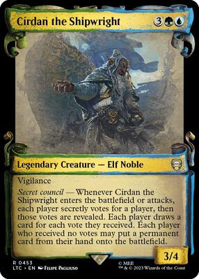Cirdan the Shipwright (Showcase Scrolls) card from Commander: The Lord of the Rings: Tales of Middle-earth