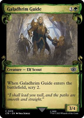 Galadhrim Guide (Showcase Scrolls) card from Universes Beyond: The Lord of the Rings: Tales of Middle-earth