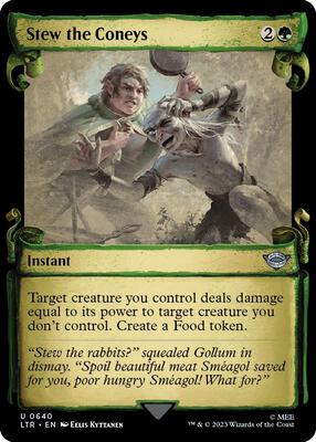 Stew the Coneys (Showcase Scrolls) card from Universes Beyond: The Lord of the Rings: Tales of Middle-earth