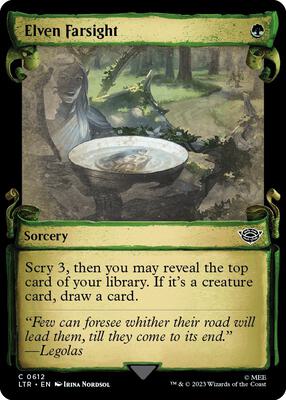 Elven Farsight (Showcase Scrolls) card from Universes Beyond: The Lord of the Rings: Tales of Middle-earth