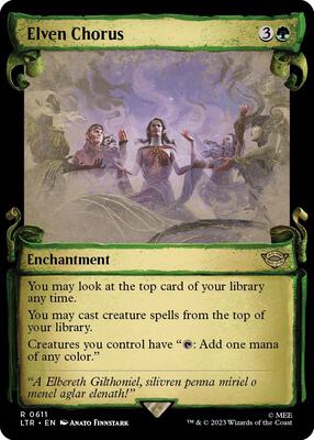 Elven Chorus (Showcase Scrolls) card from Universes Beyond: The Lord of the Rings: Tales of Middle-earth