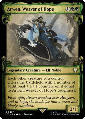 Arwen, Weaver of Hope (Showcase Scrolls) card from Commander: The Lord of the Rings: Tales of Middle-earth