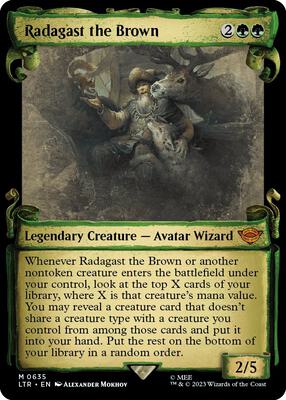 Radagast the Brown (Showcase Scrolls) card from Universes Beyond: The Lord of the Rings: Tales of Middle-earth