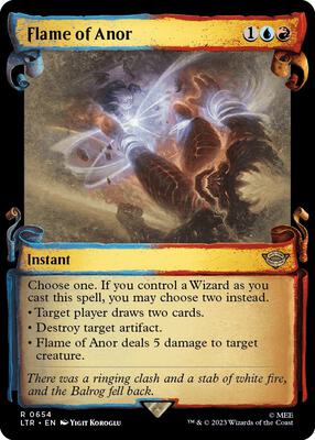 Flame of Anor (Showcase Scrolls) card from Universes Beyond: The Lord of the Rings: Tales of Middle-earth