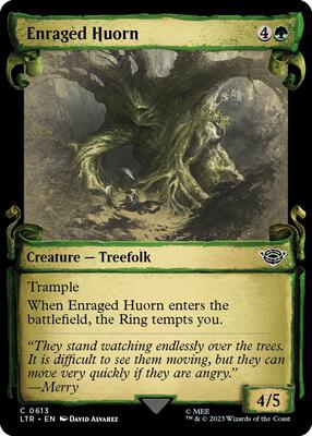 Enraged Huorn (Showcase Scrolls) card from Universes Beyond: The Lord of the Rings: Tales of Middle-earth