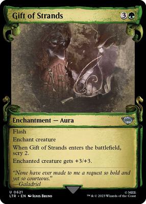 Gift of Strands (Showcase Scrolls) card from Universes Beyond: The Lord of the Rings: Tales of Middle-earth