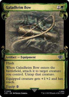 Galadhrim Bow (Showcase Scrolls) card from Universes Beyond: The Lord of the Rings: Tales of Middle-earth