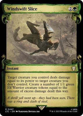 Windswift Slice (Showcase Scrolls) card from Commander: The Lord of the Rings: Tales of Middle-earth