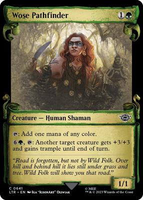 Wose Pathfinder (Showcase Scrolls) card from Universes Beyond: The Lord of the Rings: Tales of Middle-earth