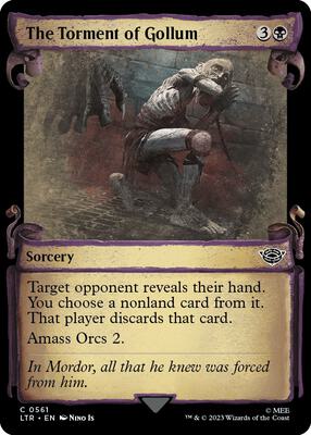 The Torment of Gollum (Showcase Scrolls) card from Universes Beyond: The Lord of the Rings: Tales of Middle-earth