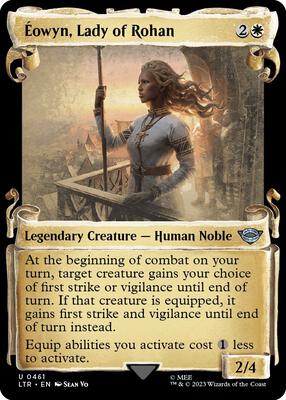 Eowyn, Lady of Rohan (Showcase Scrolls) card from Universes Beyond: The Lord of the Rings: Tales of Middle-earth