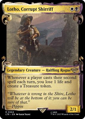 Lotho, Corrupt Shirriff (Showcase Scrolls) card from Universes Beyond: The Lord of the Rings: Tales of Middle-earth