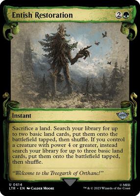 Entish Restoration (Showcase Scrolls) card from Universes Beyond: The Lord of the Rings: Tales of Middle-earth