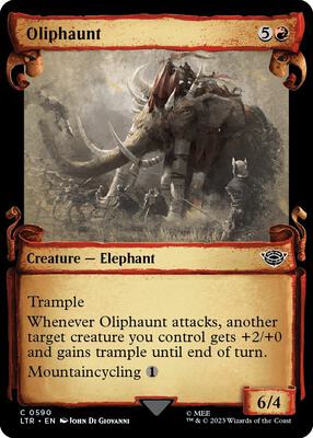 Oliphaunt (Showcase Scrolls) card from Universes Beyond: The Lord of the Rings: Tales of Middle-earth
