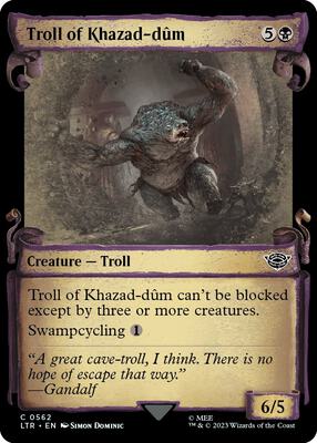 Troll of Khazad-dum (Showcase Scrolls) card from Universes Beyond: The Lord of the Rings: Tales of Middle-earth