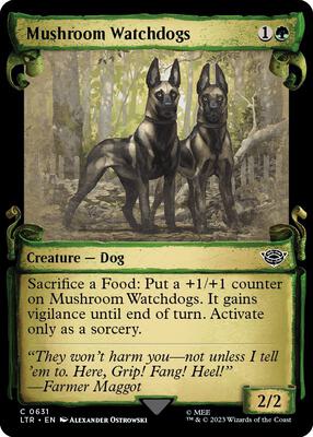 Mushroom Watchdogs (Showcase Scrolls) card from Universes Beyond: The Lord of the Rings: Tales of Middle-earth