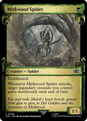 Mirkwood Spider (Showcase Scrolls) card from Universes Beyond: The Lord of the Rings: Tales of Middle-earth