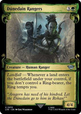 Dunedain Rangers (Showcase Scrolls) card from Universes Beyond: The Lord of the Rings: Tales of Middle-earth