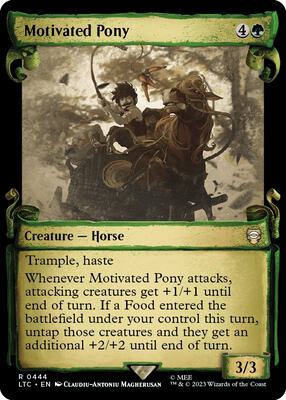 Motivated Pony (Showcase Scrolls) card from Commander: The Lord of the Rings: Tales of Middle-earth