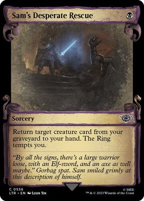 Sam's Desperate Rescue (Showcase Scrolls) card from Universes Beyond: The Lord of the Rings: Tales of Middle-earth