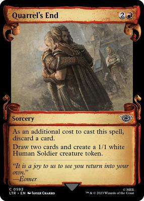 Quarrel's End (Showcase Scrolls) card from Universes Beyond: The Lord of the Rings: Tales of Middle-earth