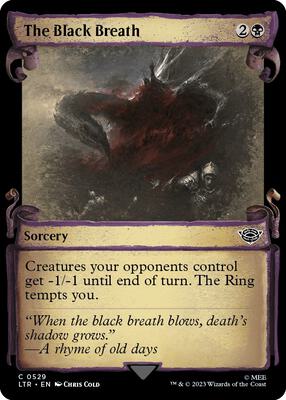 The Black Breath (Showcase Scrolls) card from Universes Beyond: The Lord of the Rings: Tales of Middle-earth
