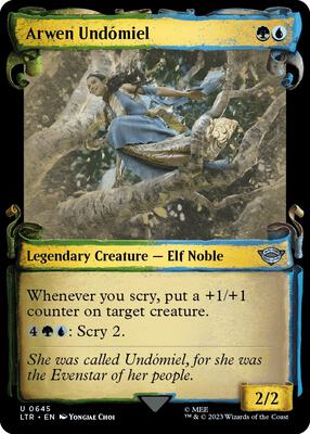 Arwen Undomiel (Showcase Scrolls) card from Universes Beyond: The Lord of the Rings: Tales of Middle-earth