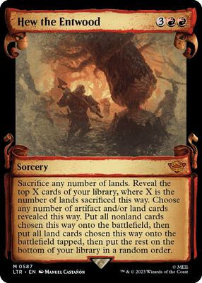 Hew the Entwood (Showcase Scrolls) card from Universes Beyond: The Lord of the Rings: Tales of Middle-earth
