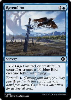 Ravenform card from Commander: The Lost Caverns of Ixalan