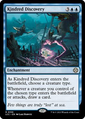 Kindred Discovery card from Commander: The Lost Caverns of Ixalan