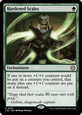 Hardened Scales card from Commander: The Lost Caverns of Ixalan