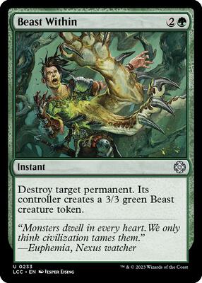 Beast Within card from Commander: The Lost Caverns of Ixalan