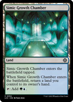 Simic Growth Chamber card from Commander: The Lost Caverns of Ixalan