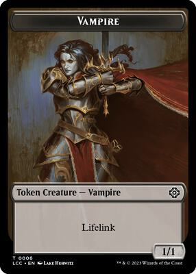 Vampire (0006) // Vampire Demon Double-Sided Token card from Commander: The Lost Caverns of Ixalan
