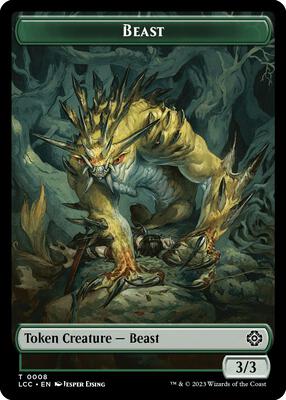 Beast // Merfolk (0003) Double-Sided Token card from Commander: The Lost Caverns of Ixalan