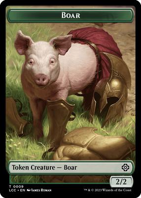 Boar // Merfolk (0003) Double-Sided Token card from Commander: The Lost Caverns of Ixalan