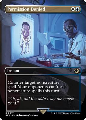 Permission Denied (Borderless) card from Universes Beyond: Jurassic World Collection