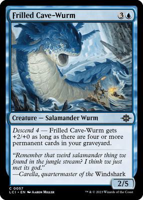 Frilled Cave-Wurm card from The Lost Caverns of Ixalan