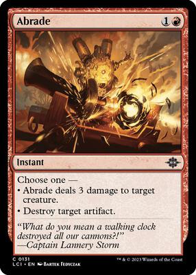 Abrade card from The Lost Caverns of Ixalan