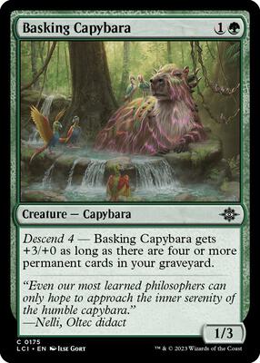 Basking Capybara card from The Lost Caverns of Ixalan
