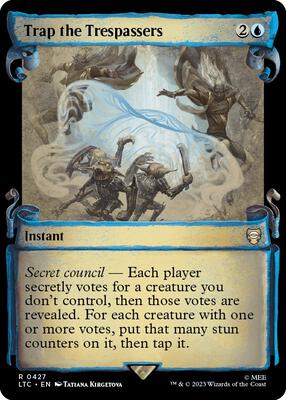 Trap the Trespassers (Showcase Scrolls) card from Commander: The Lord of the Rings: Tales of Middle-earth
