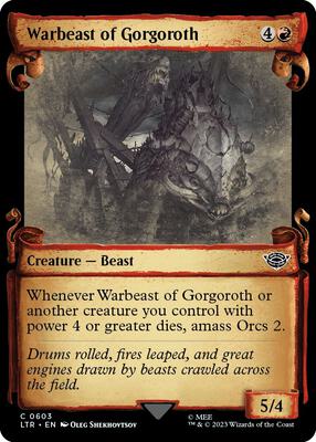Warbeast of Gorgoroth (Showcase Scrolls) card from Universes Beyond: The Lord of the Rings: Tales of Middle-earth