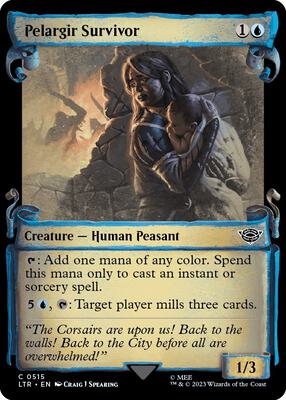 Pelargir Survivor (Showcase Scrolls) card from Universes Beyond: The Lord of the Rings: Tales of Middle-earth