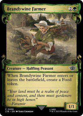 Brandywine Farmer (Showcase Scrolls) card from Universes Beyond: The Lord of the Rings: Tales of Middle-earth